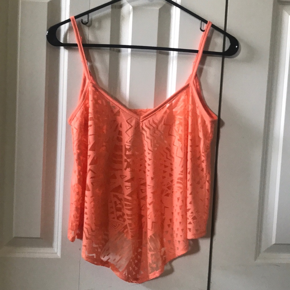 Love, Fire orange tank top